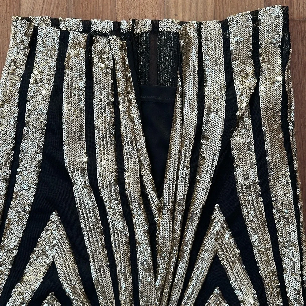 Sequin dress gold and black size medium - Picture 7 of 7